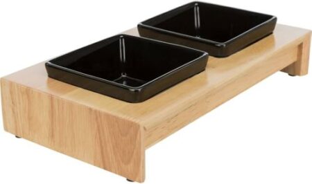 TRIXIE BOWL SET CERAMIC/WOOD 2x0.4L