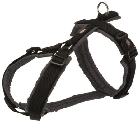 TRIXIE PREMIUM HARNESS MED/LRG BLK/GRY