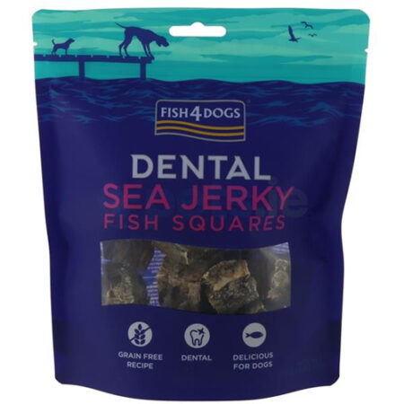 FISH4DOGS DENTAL JERKY SQUARE 115g
