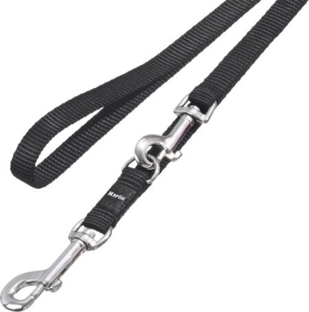 FLAMINGO TRAINING LEASH BLK 2MTR 25MM