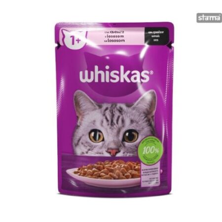 WHISKAS ADULT POUCH SALMON 85G