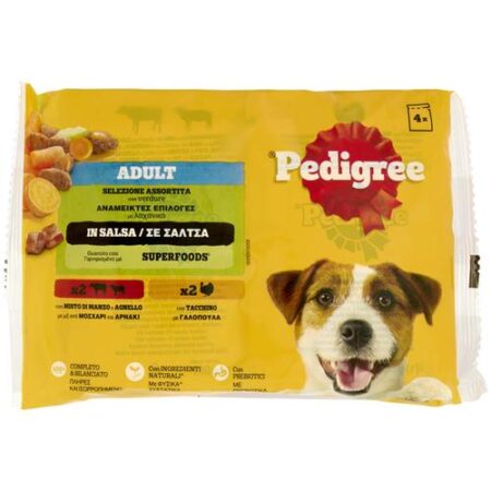 PEDIGREE POUCHES BEEF & TURKEY 4x100g