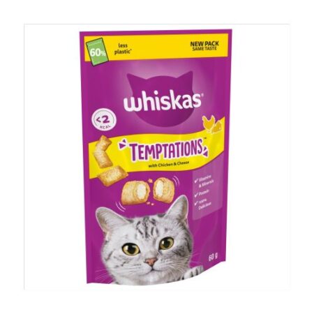WHISKAS TEMPTATIONS CHICK & CHS 60g
