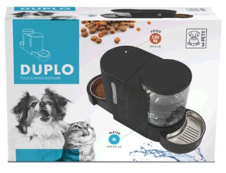 M-PETS DUPLO FOOD AND WATER DISPENSER 6L / 2.6kg