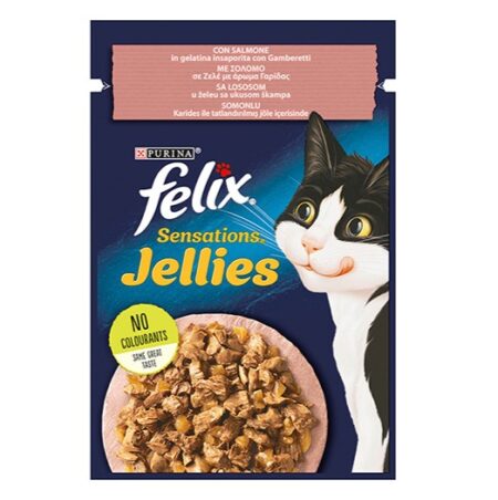 FELIX SENSATIONS POUCH SALMON 85g