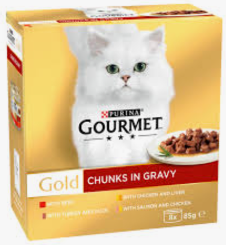 GOURMET GOLD BEEF IN GRAVY 8x85g