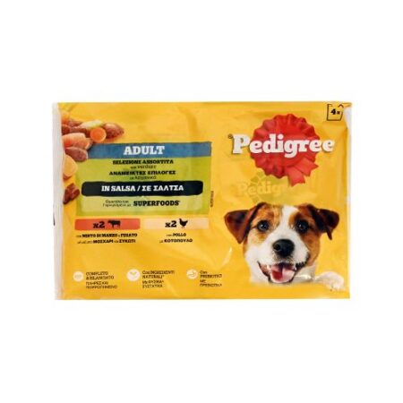 PEDIGREE PUUCHES BEEF & CHICK 4x100g