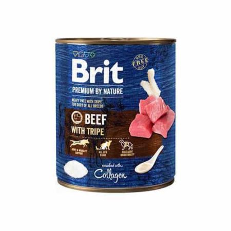 BRIT NATURE WET BEEF/TRIPE 800G